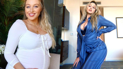 Ünlü model suda doğum yaptığı anlarını paylaştı