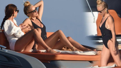 Burcu Esmersoy'un tekne keyfi