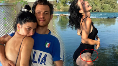 Sevgilisi istedi Merve Boluğur dövme yaptırdı!