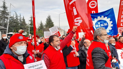 DİSK'ten Çalışma ve Sosyal Güvenlik Bakanlığı önünde eylem: Asgari ücret 5 bin 200 lira olsun