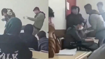 Gaziantep'teki Bostancık Anadolu Lisesi'nde bir öğretmen, bir öğrenciyi tekme tokat dövdü. Görüntüler izleyenleri dehşete düşürdü... Gaziantep Valisi Davut Gül'den açıklama geldi