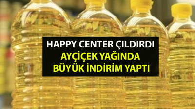 Happy Center çıldırdı, ayçiçek yağlarının fiyatını 89 liraya düşürdü. Migros ve A101'den sonra Happy Center de sıvı yağ fiyatlarını güncelledi, ayçiçek yağında büyük indirim yaptı. İşte 18 Ocak ayçiçek yağ fiyatları