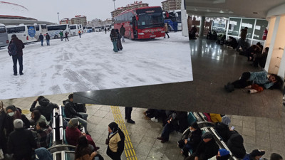 Konya'da ulaşım krizi! Konya'da tüm kara yolları ulaşıma kapatıldı! Otobüsler terminalden çıkamıyor. Diyarbakır'da da aynı durum söz konusu