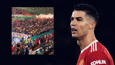 Atletico Madrid taraftarından Messi tezahüratı