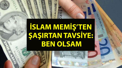 İslam Memiş öyle bir tavsiye verdi ki, herkes şaştı kaldı. 'Elimde TL olsa dolar almazdım' diyen Memiş, alım için adres gösterdi. Doların 16 Lira olacağını belirten Memiş, Bitcoin yatırımcıları için de uyarıda bulundu ve hedef verdi