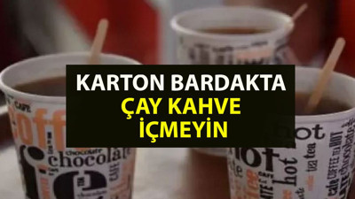 Karton bardakta çay, kahve içmeyin. Karton bardak ya da plastik bardakta çay, kahve içenlerin sağlığı tehlikede. Karton bardağa sıcak su koyup 15 dakika beklettiler, çıkan sonuç şoke etti