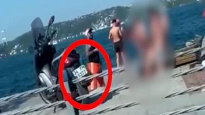 Bebek'te sahilde skandal görüntü. İstanbul Bebek sahilinde kaydedilen görüntüler, sosyal medyayı ayağa kaldırdı