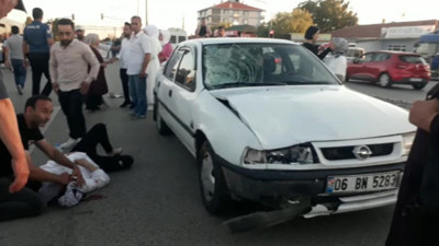 Ankara'da karşıdan karşıya geçen iki kadına otomobil çarptı: Kadınlardan 1'i ağır yaralandı, sürücü kaçtı