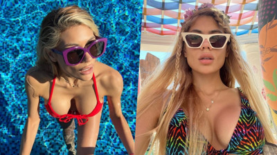 Nihal Candan pembe tangalı üstsüz pozlarıyla sosyal medyayı salladı