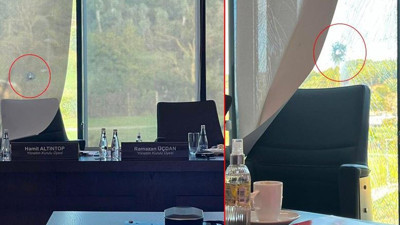 Felaketin eşiğinden dönülmüş: TFF binasına silahlı saldırının izleri görüntülendi