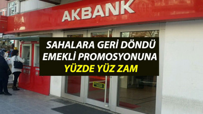 Emekliye büyük müjde: Akbank sahalara döndü. Promosyon rakamını yükseltti. Akbank emekliye banka promosyon rakamını yüzde 100 yükseltti. Emekliye banka promosyonuna yüzde yüz zam