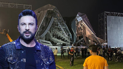 İzmir'de Tarkan’ın 9 Eylül'de konser vereceği sahne yıkıldı