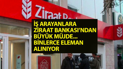 Ziraat Bankası müjdeyi verdi. 2 bin 50 personel alınacak. Ziraat Bankası ilan yayımladı. 81 ilde binlerce personel alınıyor. işte detaylar