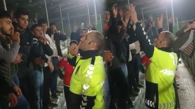 Polis kavga eden taraftarları önce sakinleştirdi sonra üçlü çektirdi