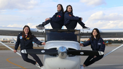 Kadın pilot adayı sayısında büyük artış. Üniversiteye başlayan pilot adaylarının yüzde 30'u kadın: Kadınlar da hayallerinin peşinden koşup pilot olmak için üniversiteye kaydını yaptırıyor