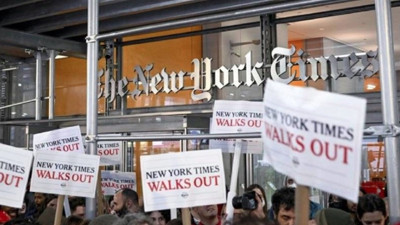 En son 1981'de yapmışlardı. Onlar da enflasyona yenildi. Zam alamayan The New York Times çalışanları greve çıktı