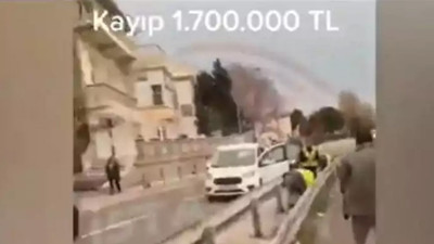 İstanbul’da kuryenin montu açıldı ve 84 bin euro etrafa saçıldı! Trafiği kesip tek tek toplamaya çalıştı. İşte o anlar