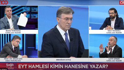 Canlı yayında EYT kavgası! tv100 ekranında Yarkadaş ile Yakışıklı arasında EYT tartışması: Cesur ol!