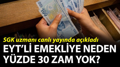 EYT'li emekliye neden yüzde 30 zam yok? SGK maaş sistemindeki düşük emekli maaşının sebebi ortaya çıktı. SGK maaş hesaplama sistemini açtı, EYT'liler şoke oldu. Emekli maaşına neden yüzde 30 zam olmadığı sorusunu SGK uzmanı Ali Duman açıkladı