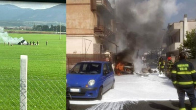 Havada feci kaza! İki uçak havada çarpıştı, uçak yerleşim yerine düştü!