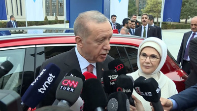 Cumhurbaşkanı Recep Tayyip Erdoğan, Cumhurbaşkanlığı Külliyesi’nde İlk Togg T10X Teslimatı Programı’nda konuştu