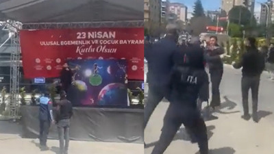 Maltepe Belediyesi'nin 23 Nisan kutlamasında saldırı paniği. Bıçaklı şahıs korku dolu anların yaşanmasına neden oldu