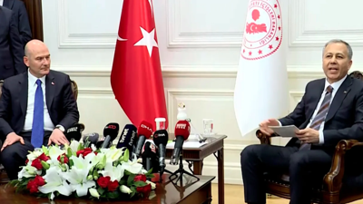 İçişleri Bakanlığı'nda devir teslim: Ali Yerlikaya görevi Süleyman Soylu'dan devraldı