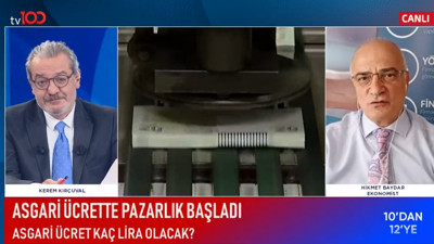 Yeni asgari ücreti canlı yayında duyurdu. Ekonomist Hikmet Baydar'dan tv100'de açıklama. 2023 Temmuz ayında asgari ücret ne kadar olacak?