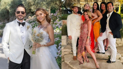 Ahmet Kural ile Çağla Gizem Şahin evlendi! Ünlü çiftin düğününe ünlüler akın etti