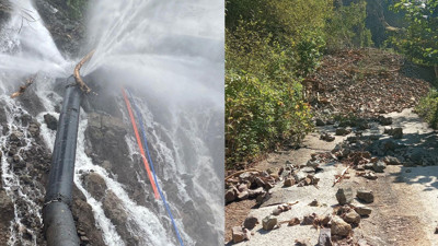Artvin'de heyelan: 8 köy yolu ulaşıma kapandı!