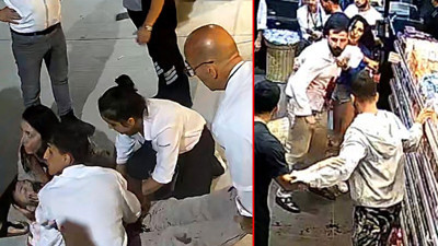 İzmir'de marketteki dehşetin görüntüleri ortaya çıktı. Omuz attın tartışmasında kız arkadaşının gözleri önünde böyle öldürüldü