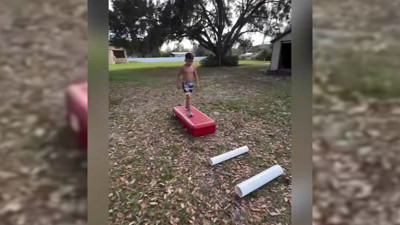 Sosyal medya bu çocuğu konuşuyor! Oğlunu Ninja Şampiyonası için yetiştiren babanın paylaşımı viral oldu