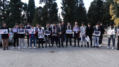 Vahdettin Köşkü yakınında Blinken protestosu