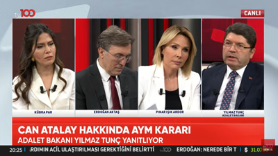 Adalet Bakanı Yılmaz Tunç'tan tv100'e özel açıklama:  Danıştay kararı vatandaşta 'FETÖ dönüyor mu?' tereddütü doğurdu