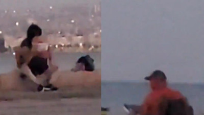 İzmir Kordon'da cinsel ilişki rezaleti: Kimseye aldırış etmediler