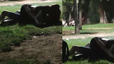 Kocaeli’ndeki bir parkta rezil görüntüler: Kalabalığa aldırış etmeden seviştiler