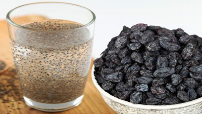 Suya siyah kuru üzüm ve chia tohumu atıp için o dertten kurtulun: Siyah kuru üzüm ve chia tohumlu suyun faydaları nedir?