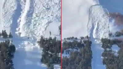 Milli sporcu Emre Yazgan'ın hayatını kaybettiği Palandöken Dağı'ndaki çığ anı kamerada