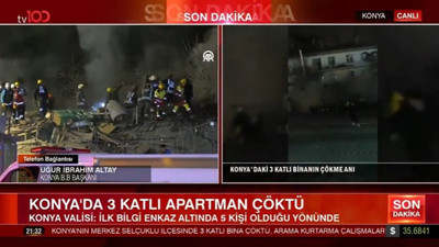 Konya’da apartman çöktü! Başkan Uğur İbrahim Altay: Çöken binada 14 daire vardı