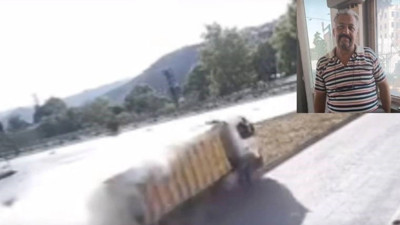 Hatay'daki feci kazanın görüntüsü ortaya çıktı! Freni arızalanan kamyon şelale bölgesine böyle uçmuş