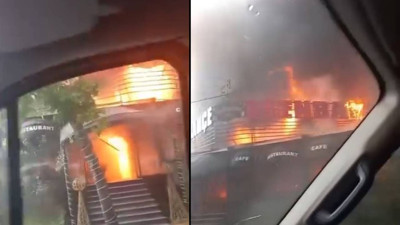 Esenyurt'ta büyük yangın paniği! Restoran alev alev yandı