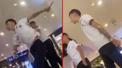 Kocaeli'de AVM'de dehşet anları kamerada! 'Çıkartırsam gırtlağına sallarım'