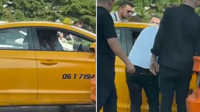 Ankara trafiğinde hareketli dakikalar! Trafikte tartıştığı taksi şoförünü böyle yumrukladı