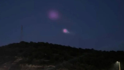 İran'dan İsrail'e fırlatılan füzeler Hatay semalarından görüldü! Kameraya yansıdı