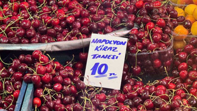 Yok artık dedirten manzara! Söyleyecek söz kalmadı: Kirazın tanesi 10 lira