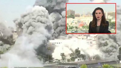 İsrail'den Suriye'ye peş peşe saldırılar! Genelkurmay Başkanlığı vuruldu: O anlar canlı yayında