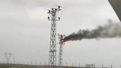 Diyarbakır'da korkutan görüntü! Elektrik panosu alev alev yandı