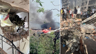 Hindistan'da facia! Yolcu uçağı hotele düştü: İlk görüntüler geldi