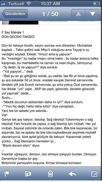 Fazıl Say ve taksici diyaloğu