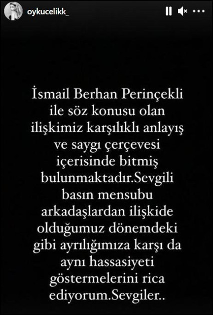 Öykü Çelik ile İsmail Berhan çiftinden kötü haber!